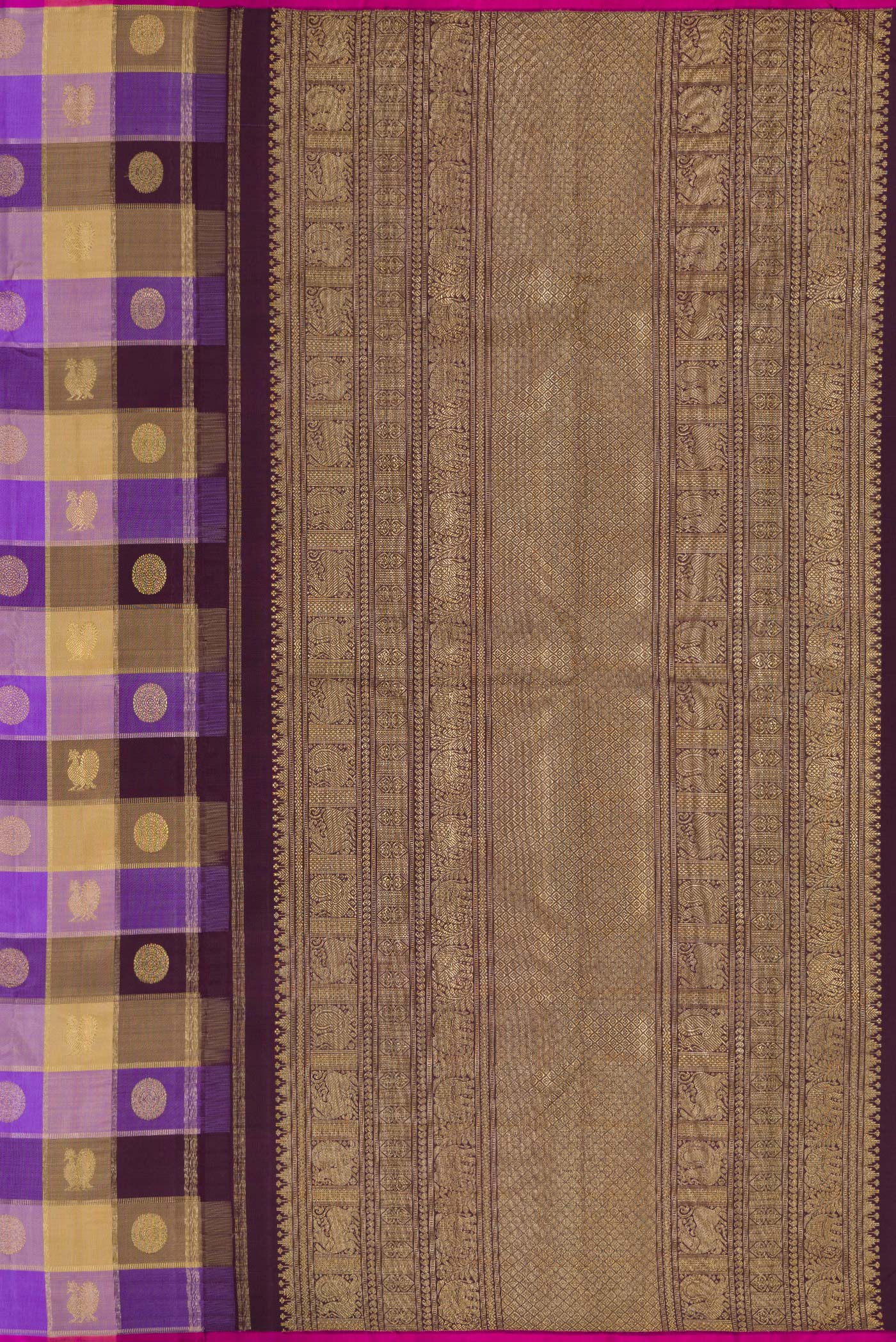 Multi Color Kanjivaram Silk Saree - Image 6
