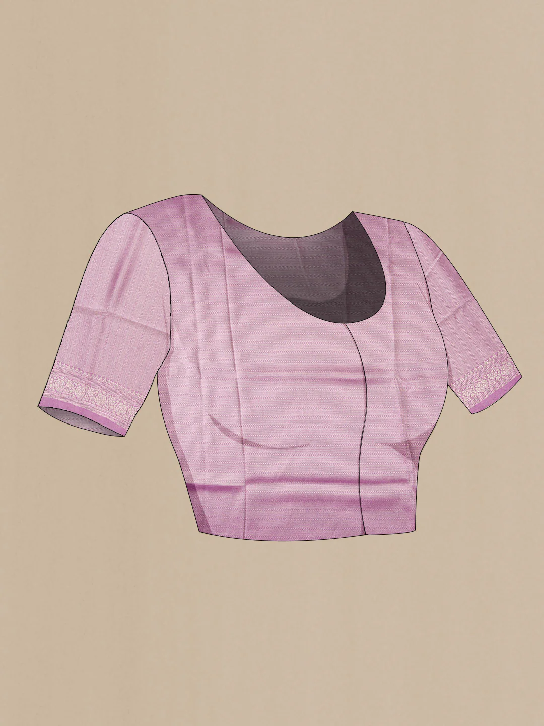 Lavender Blended Art Silk Saree - Image 2