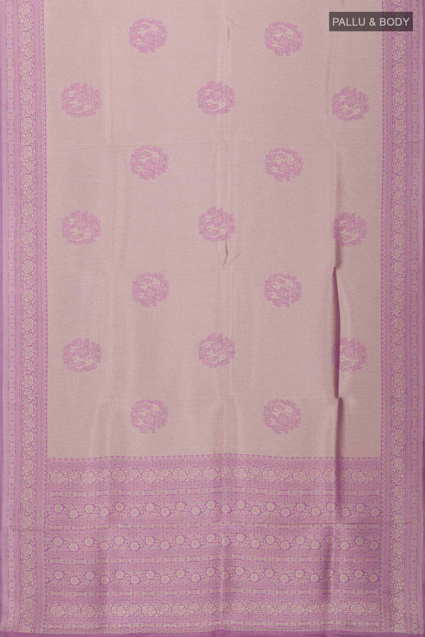Lavender Blended Art Silk Saree - Image 3