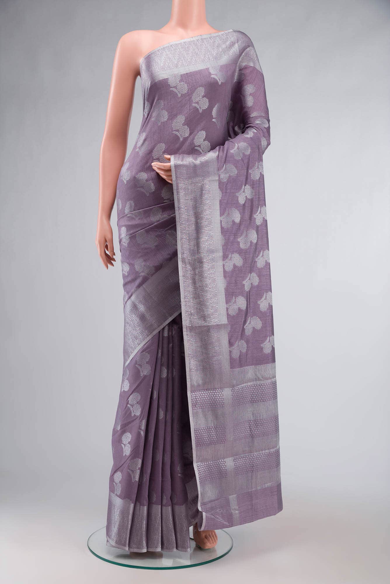 Lavender Blended Art Silk Saree
