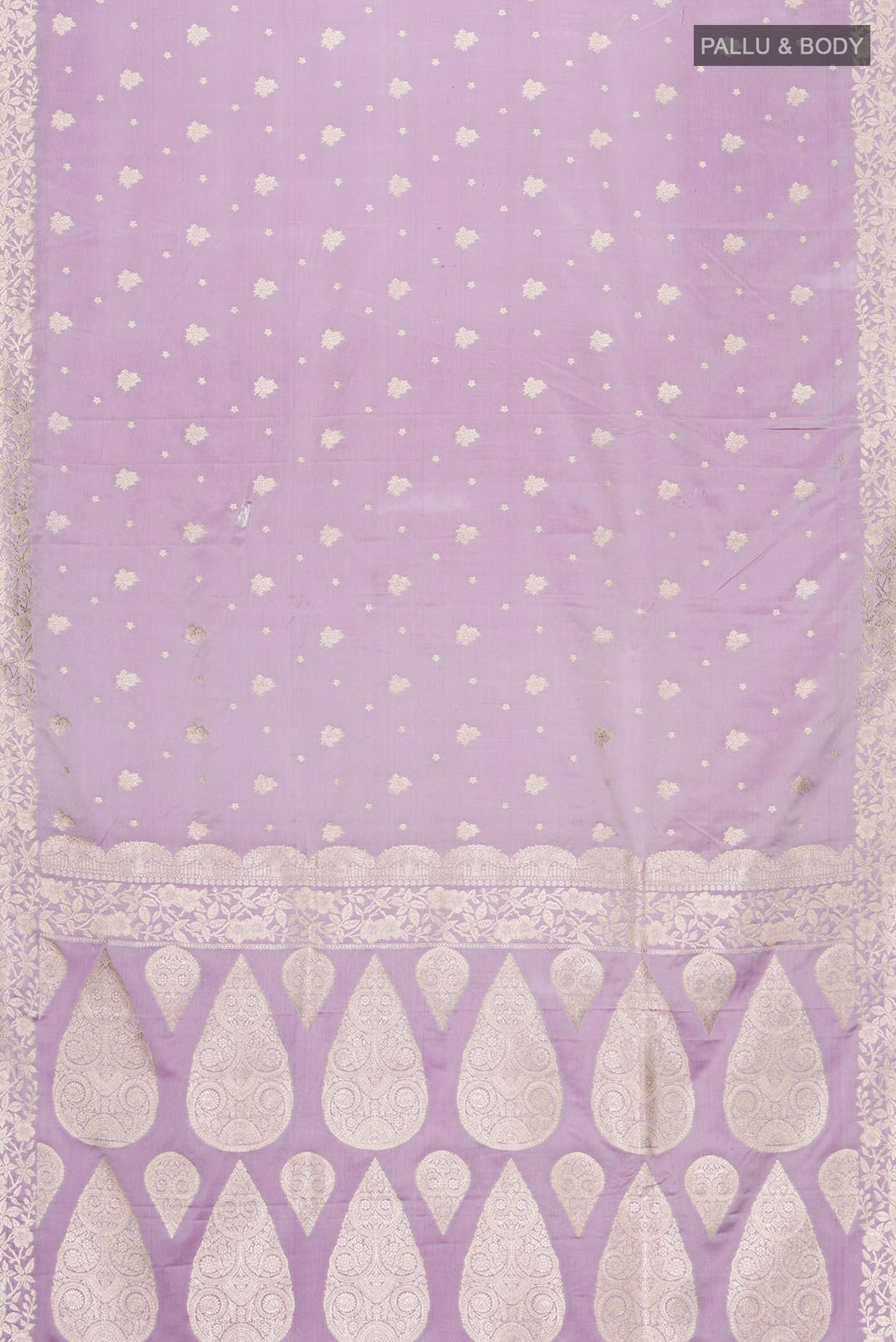 Lavender Blended Banarasi Silk Saree - Image 3