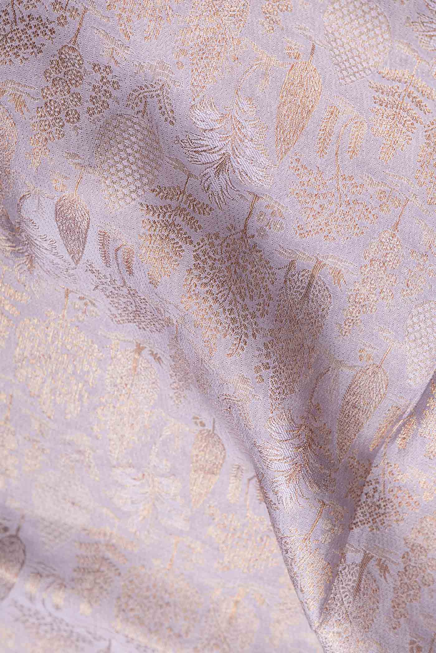 Lavender Mysore Crepe Saree - Image 2