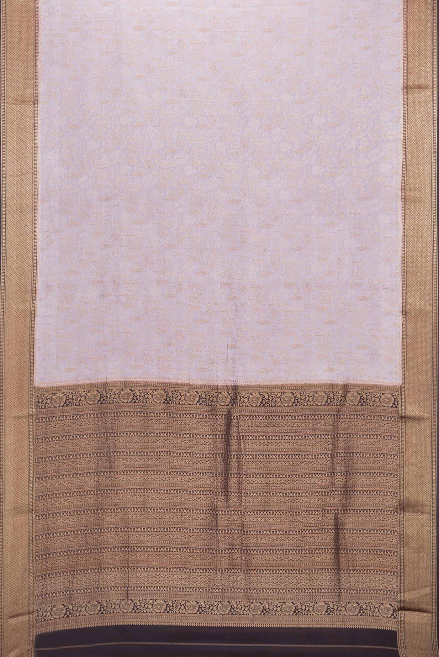 Lavender Mysore Crepe Saree - Image 6