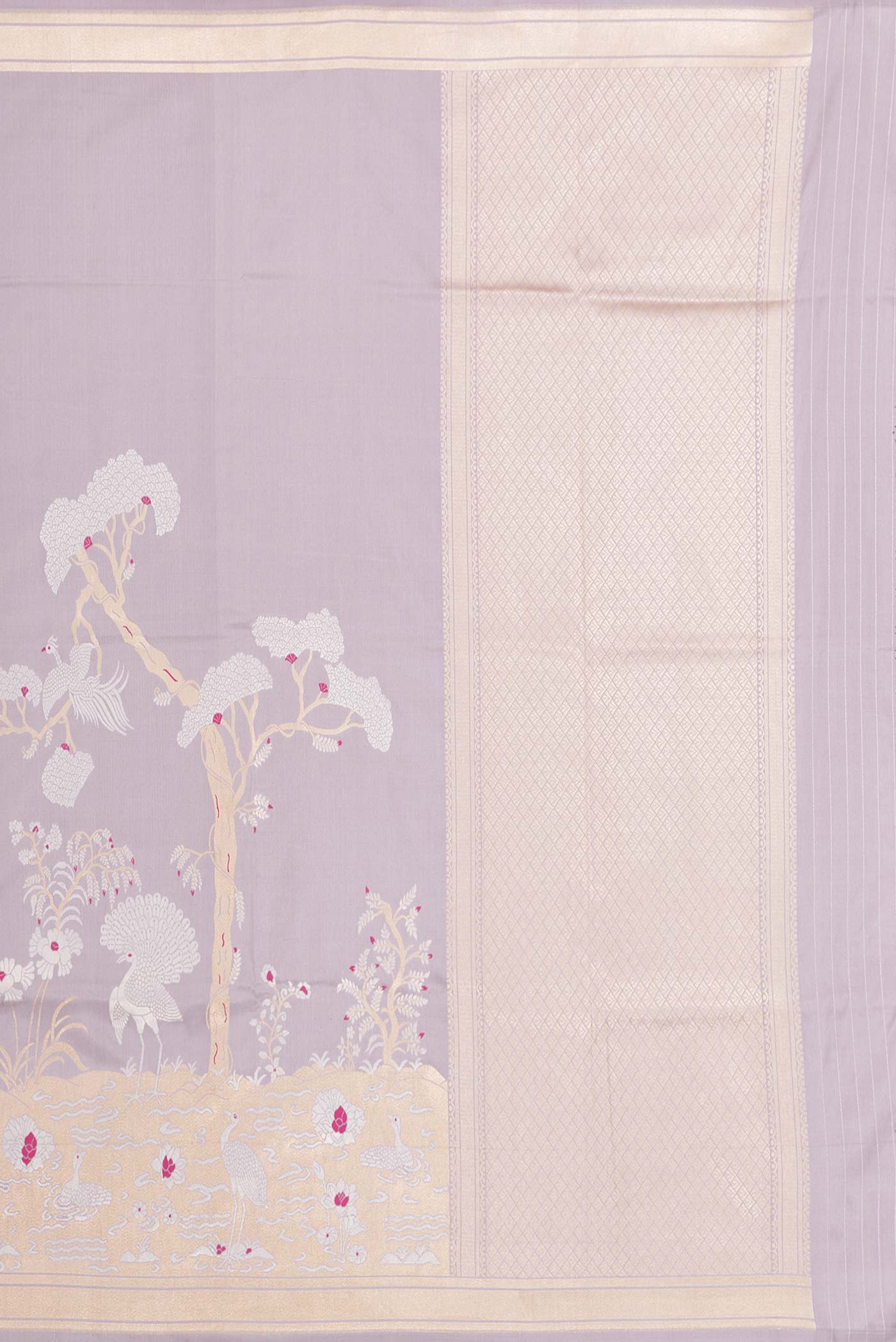 Lavender Dual Tone Banarasi Saree - Image 7