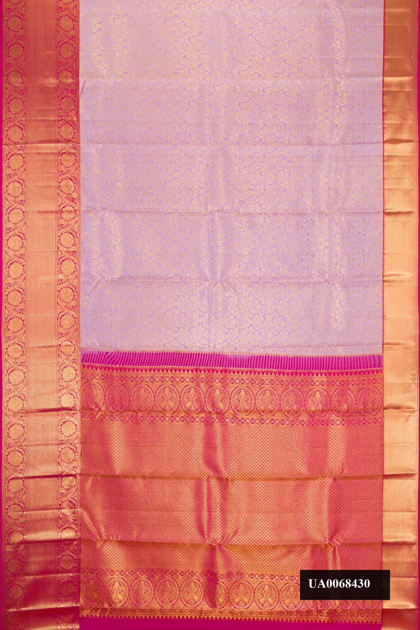 Lavender Dual Tone Kanchipuram Silk Saree