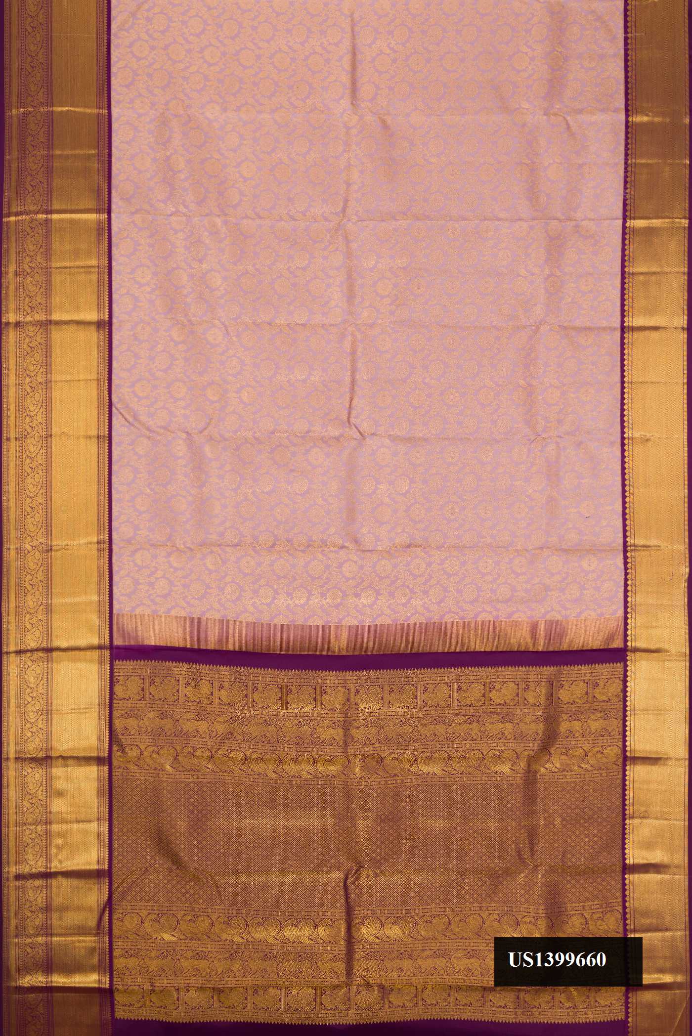 Lavender Dual Tone Kanchipuram Silk Saree