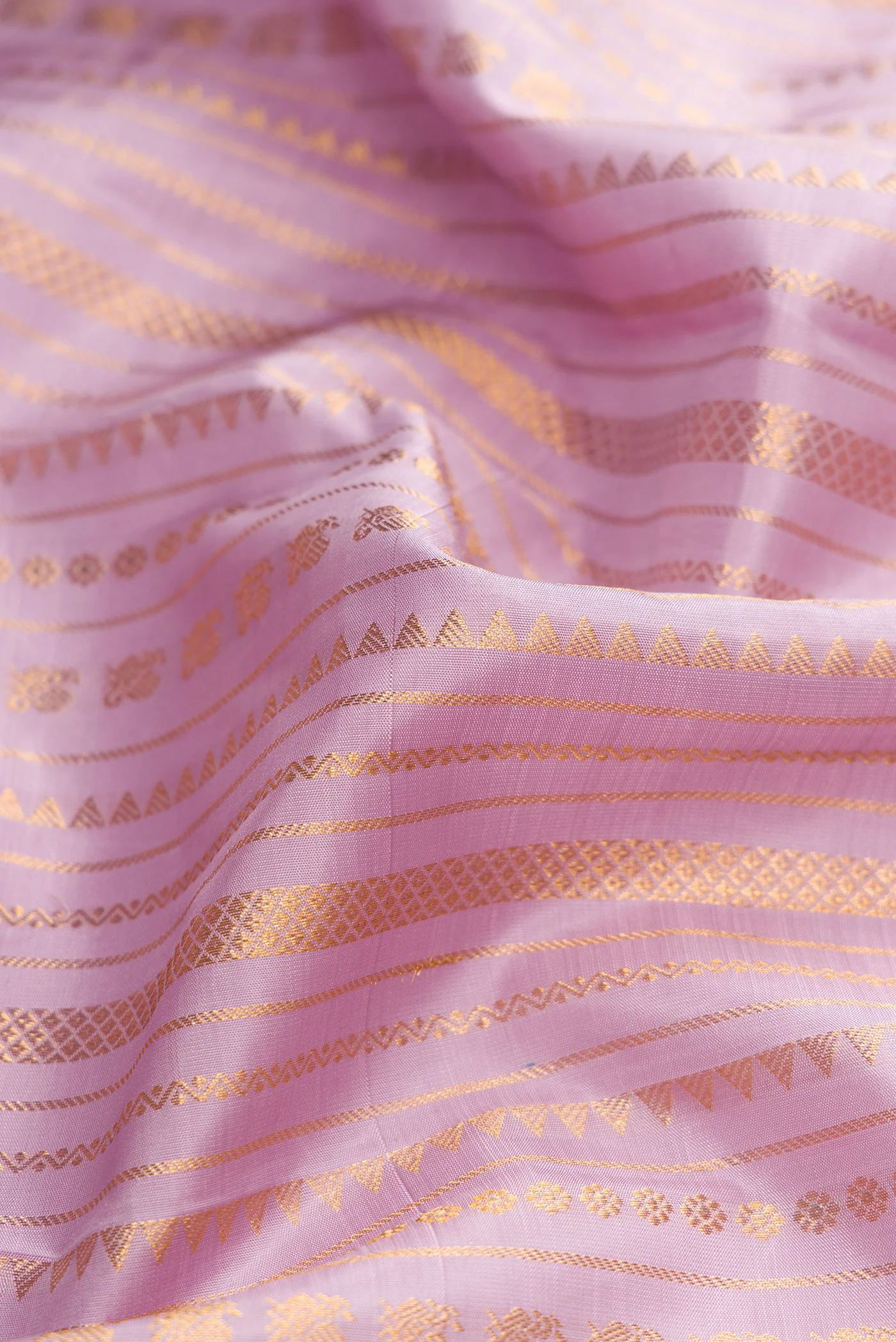 Lavender Kanchipuram Silk Saree - Image 2