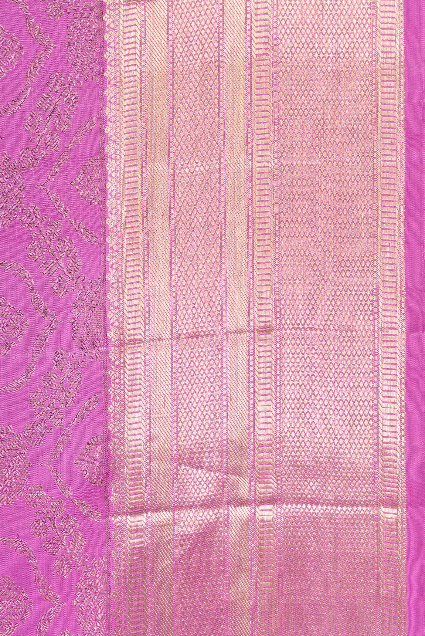 Lavender Kanchipuram Silk Saree - Image 3