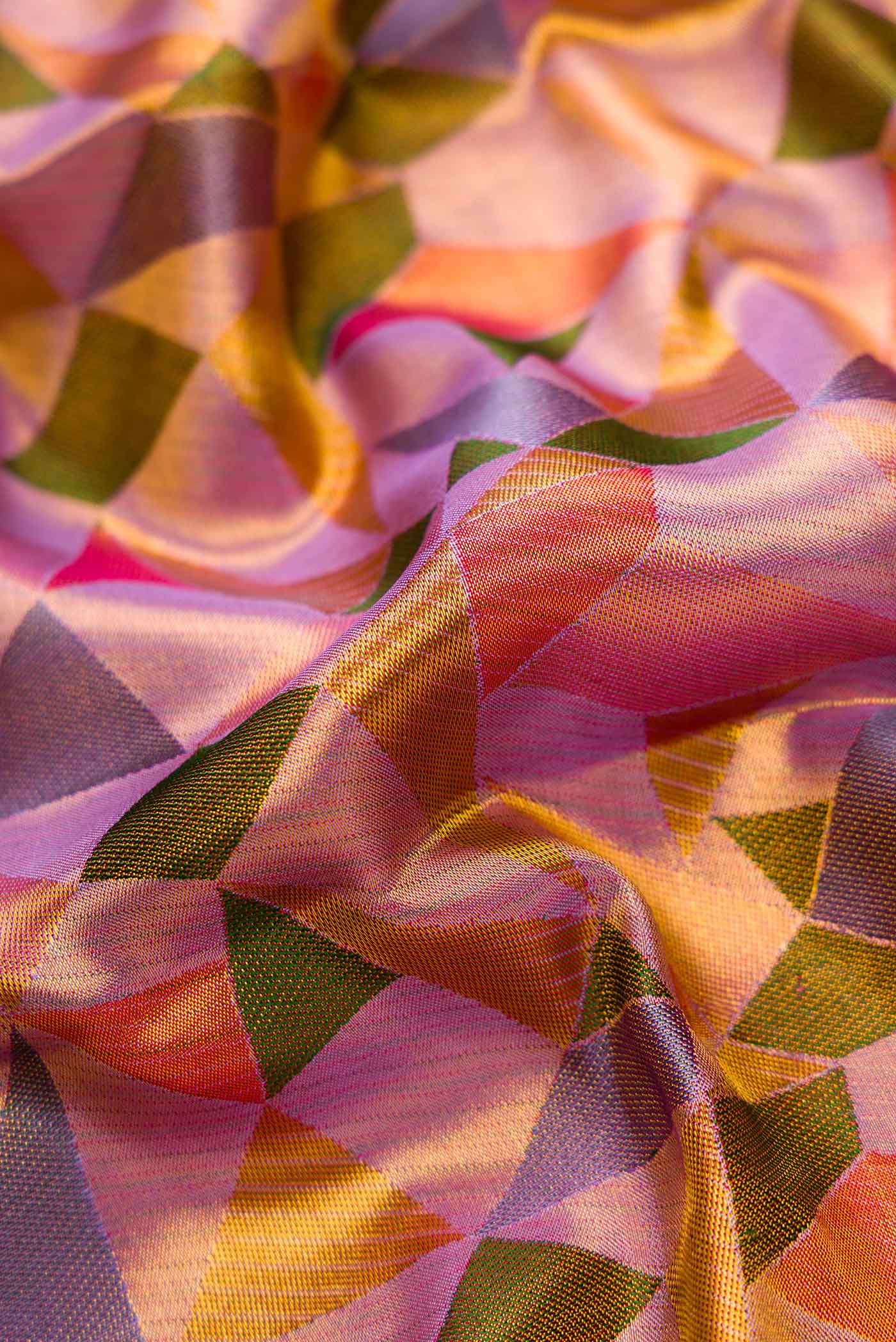 Multi Color Kanjivaram Tissue Silk Saree - Image 2