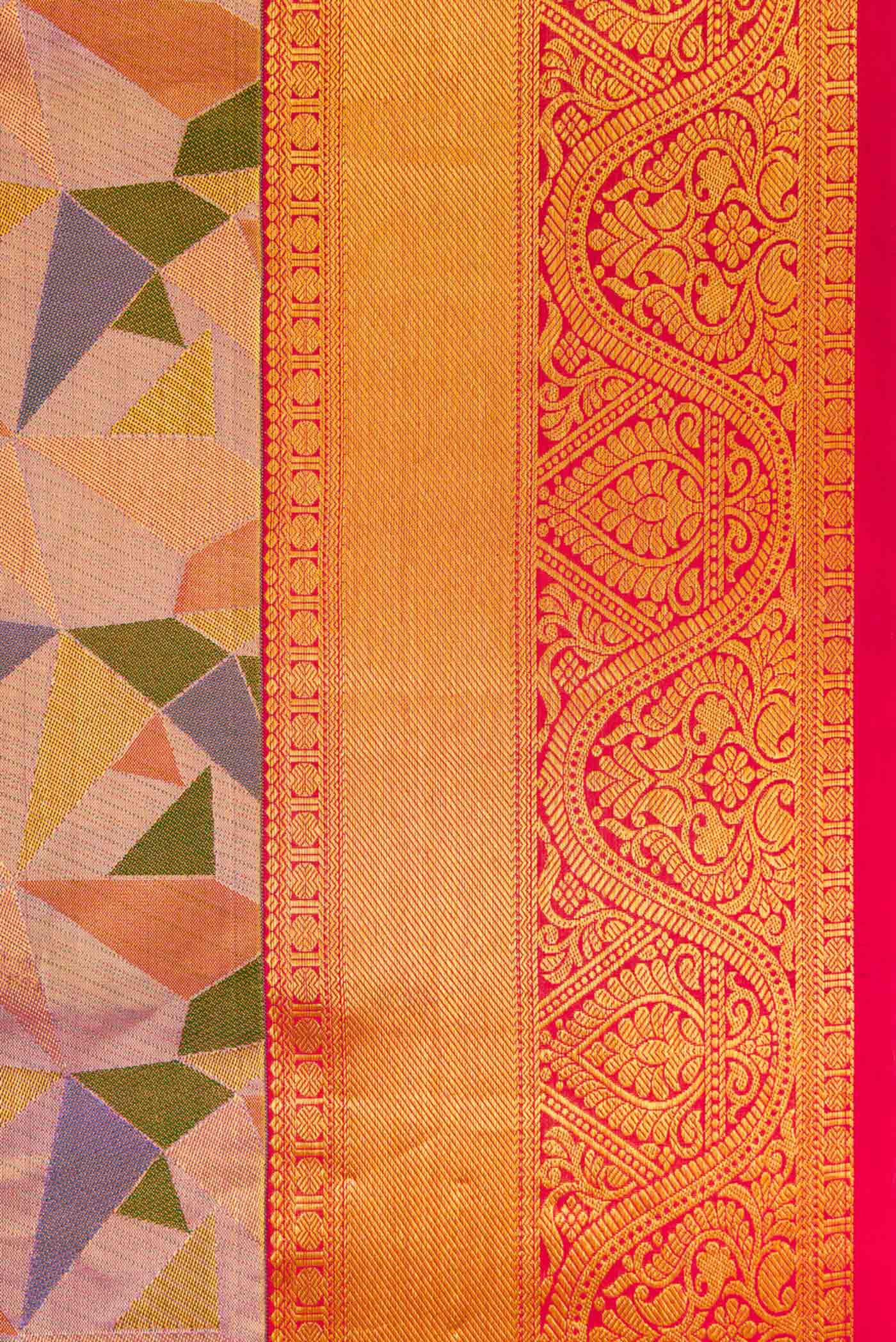 Multi Color Kanjivaram Tissue Silk Saree - Image 3