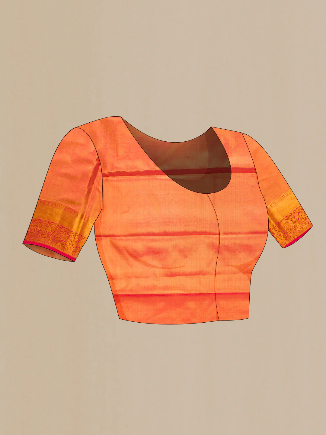 Multi Color Kanjivaram Tissue Silk Saree - Image 5