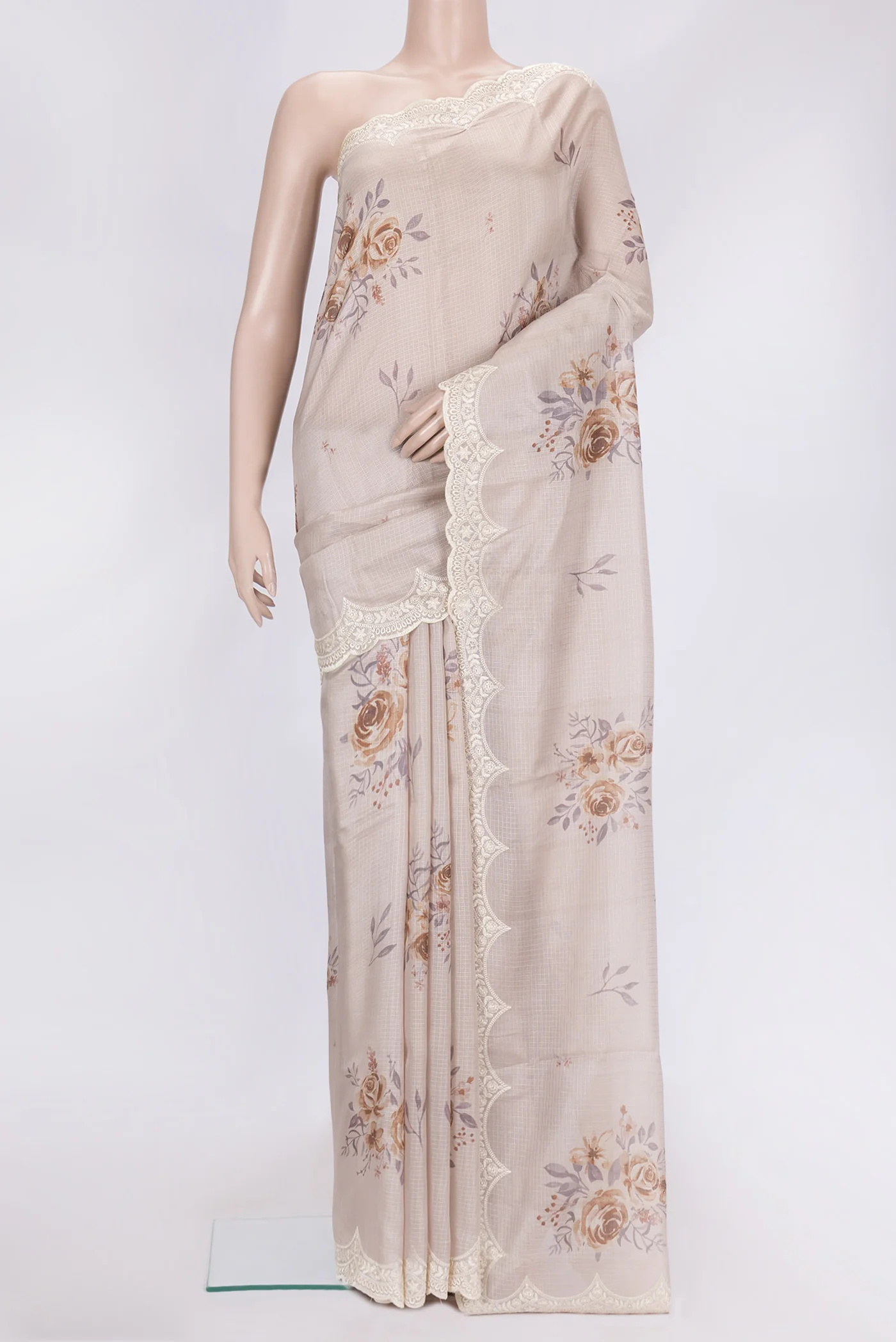 Lavender Blended Kota Silk Saree