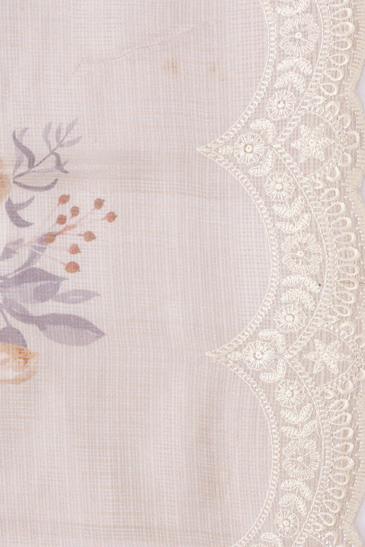 Lavender Blended Kota Silk Saree - Image 3