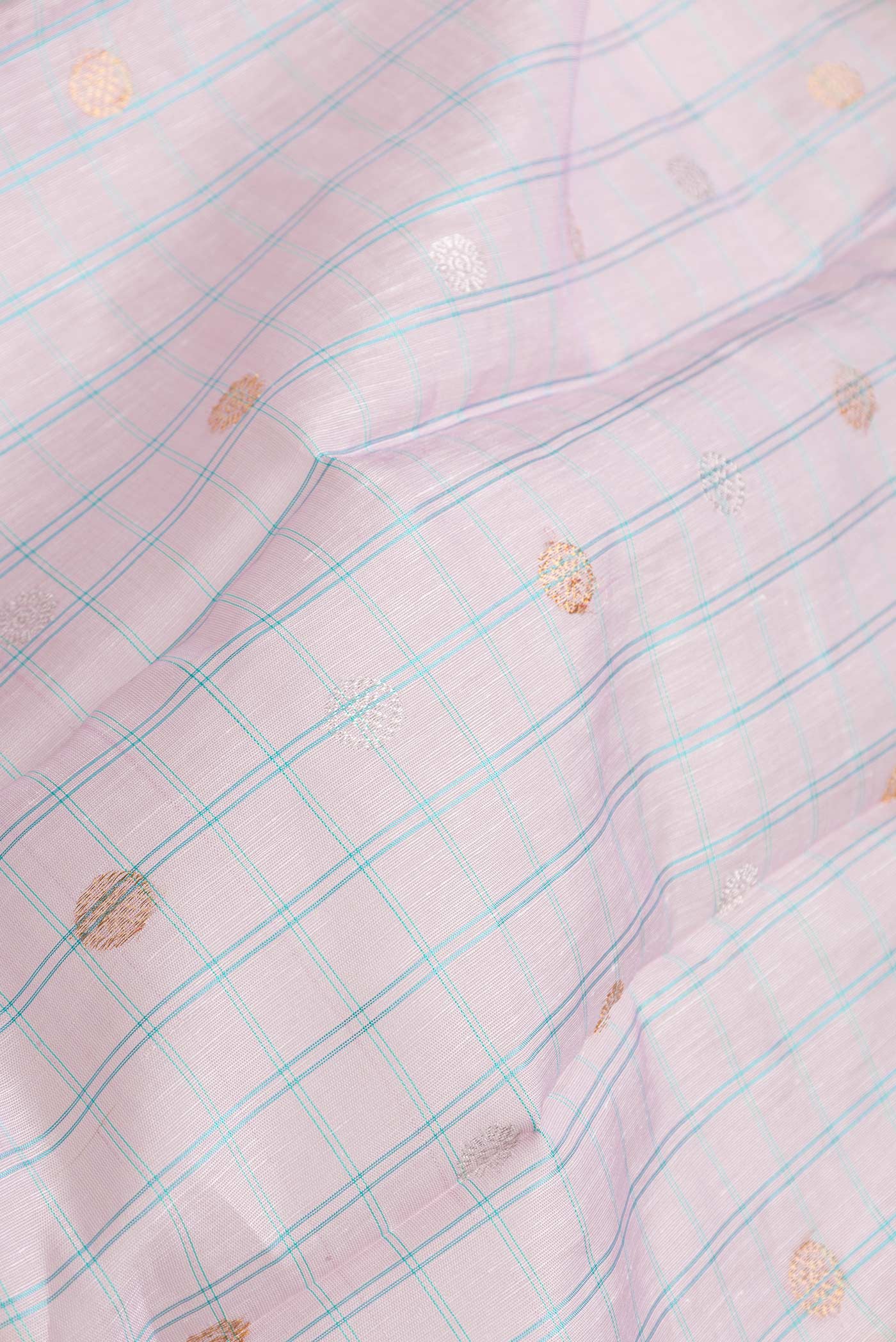 Lavender Gadwal cotton Saree - Image 2