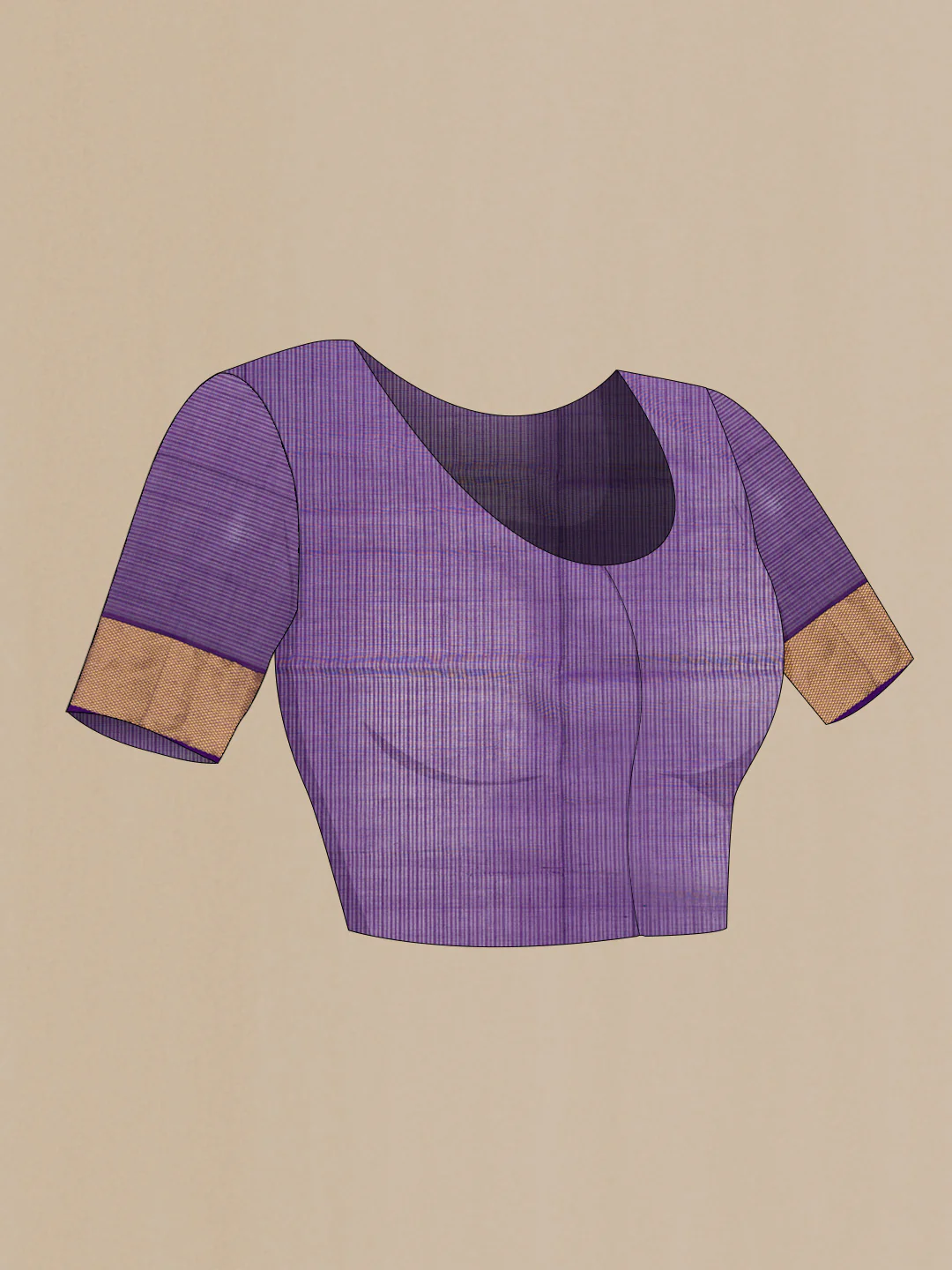 Lavender Dual Tone Maheshwari Silk Saree - Image 4