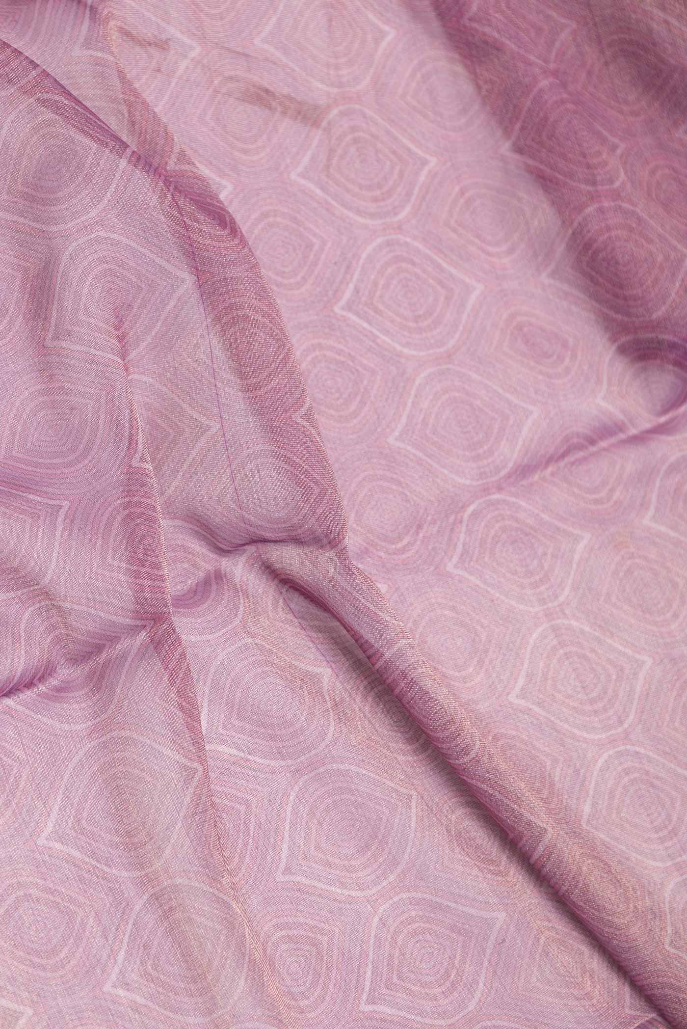 Lavender Dual Tone Mysore Georgette Saree - Image 2
