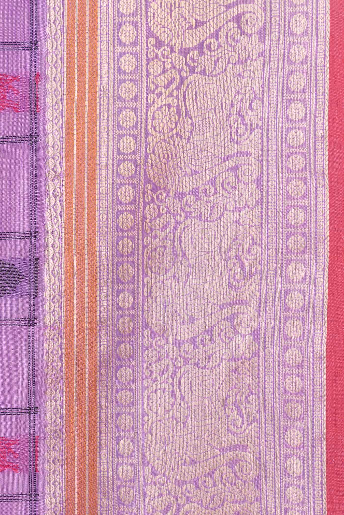 Lavender Silk Cotton Saree - Image 3