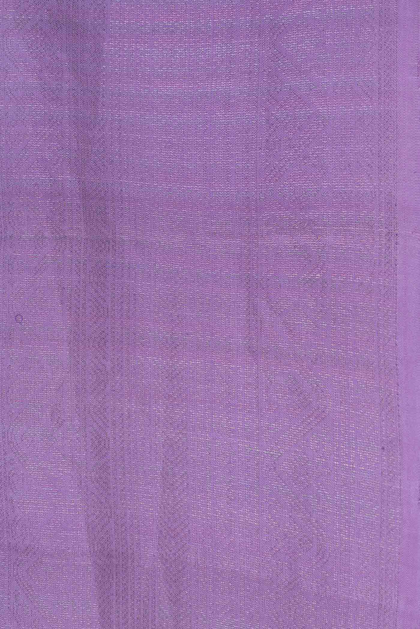 Lavender Dual Tone Soft Silk Saree - Image 3