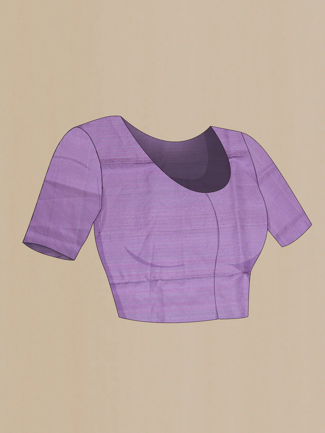 Lavender Dual Tone Soft Silk Saree - Image 5
