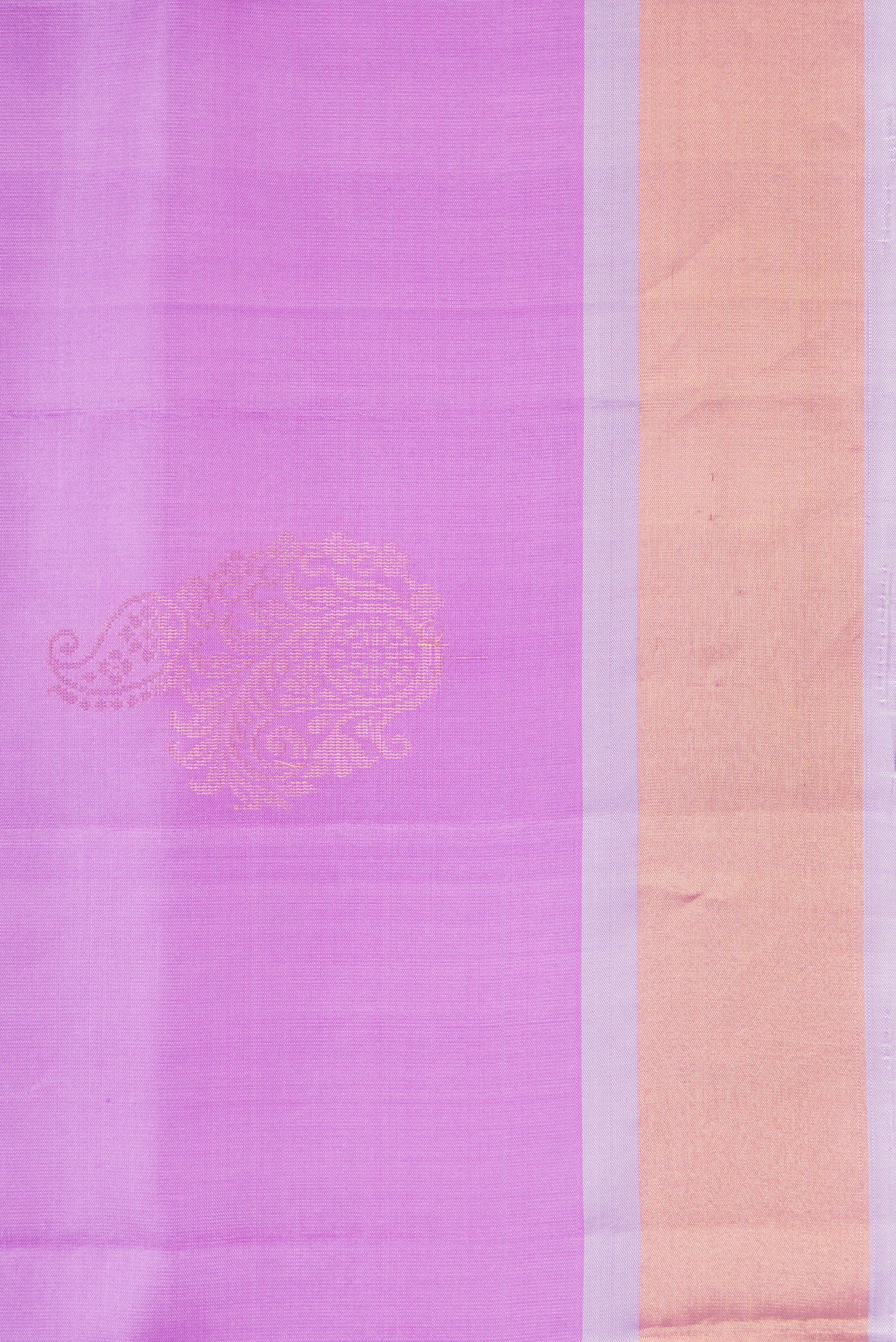 Lavender Dual Tone Soft Silk Saree - Image 3