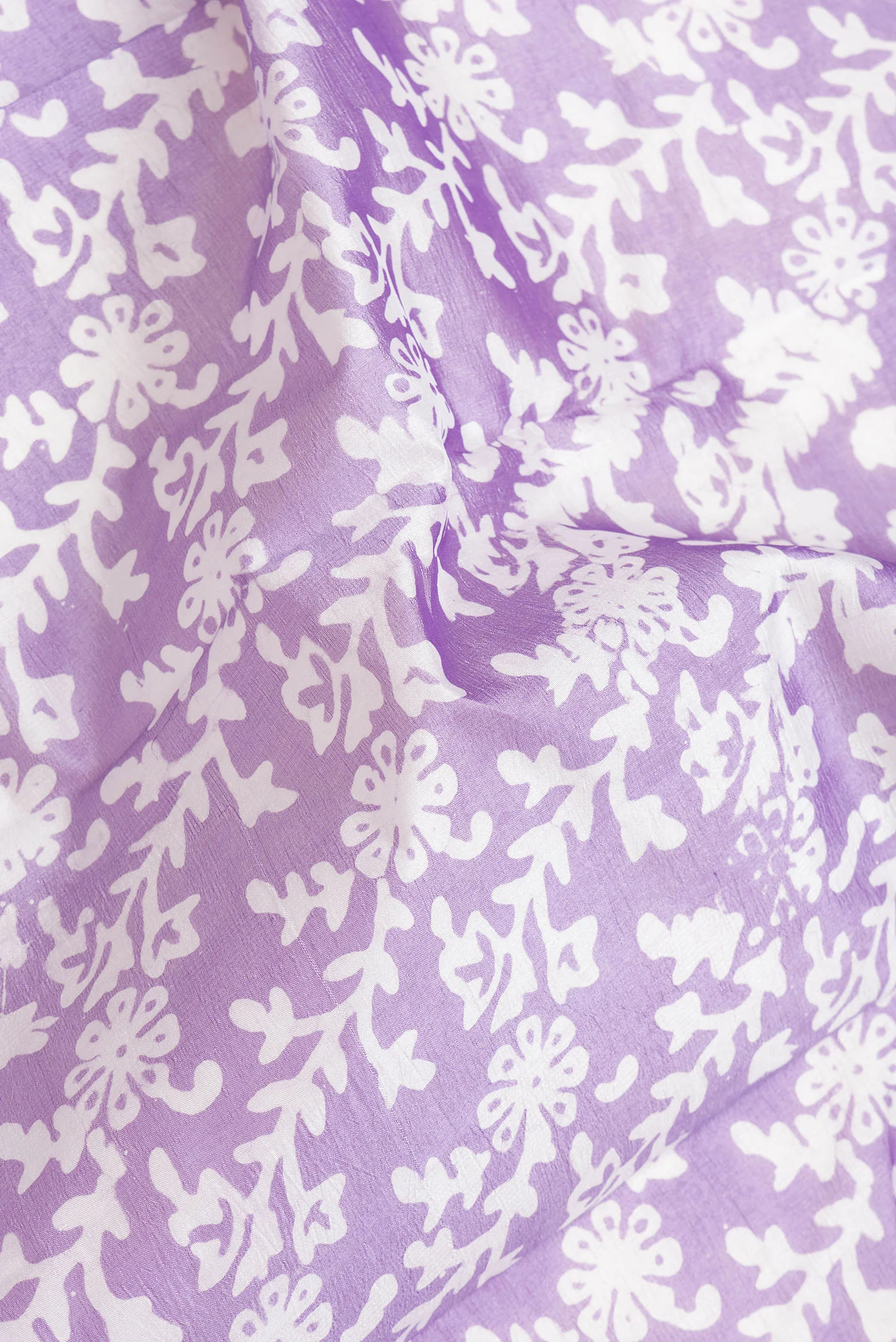 Lavender Printed Silk Saree - Image 2