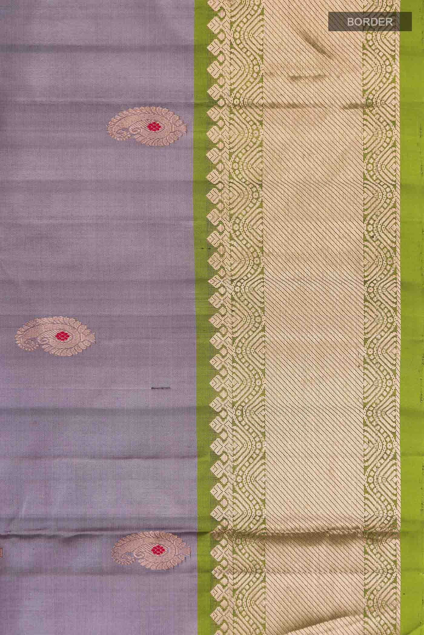 Grey Kanjivaram Silk Saree - Image 3