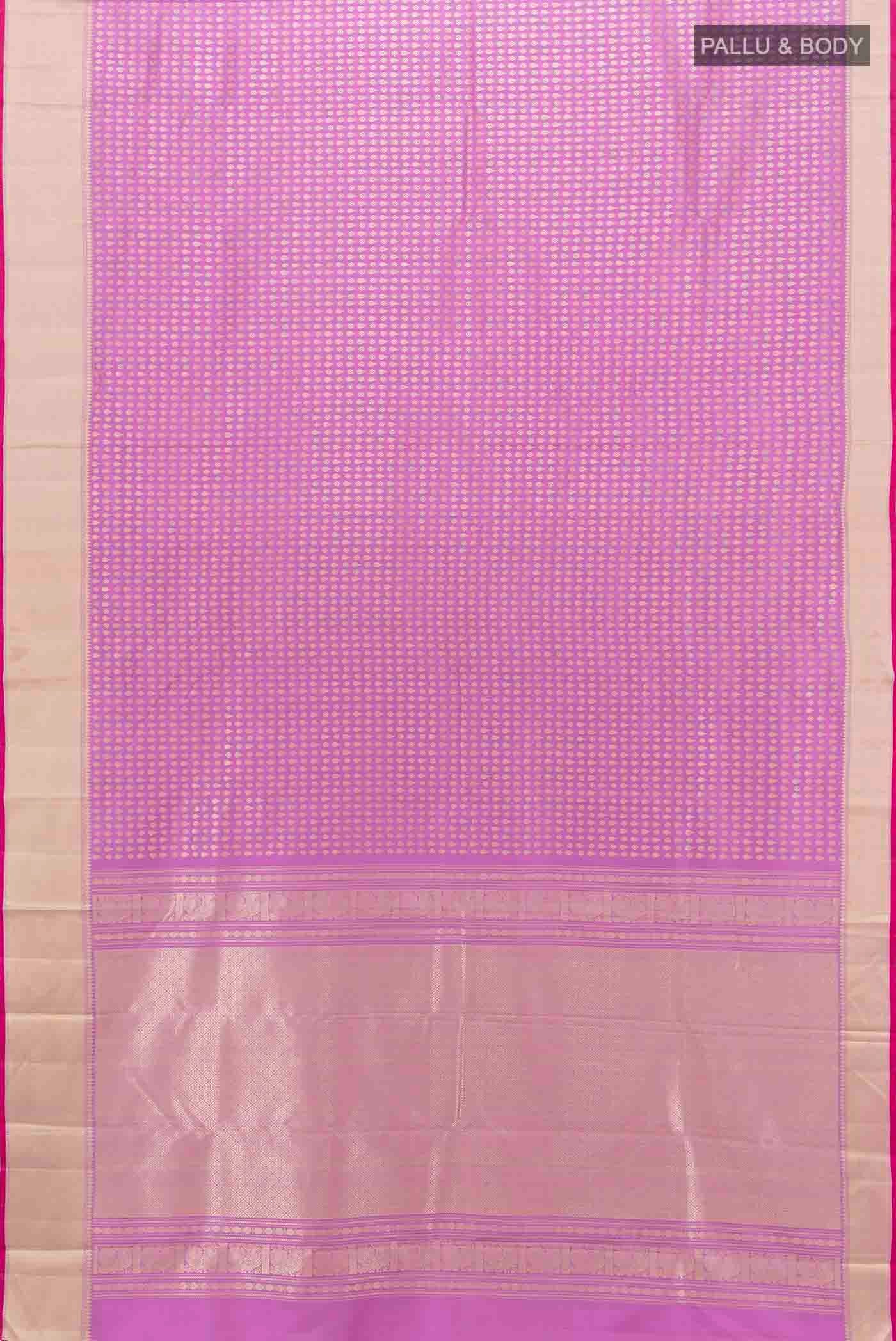Lavender Kanchipuram Silk Saree - Image 5