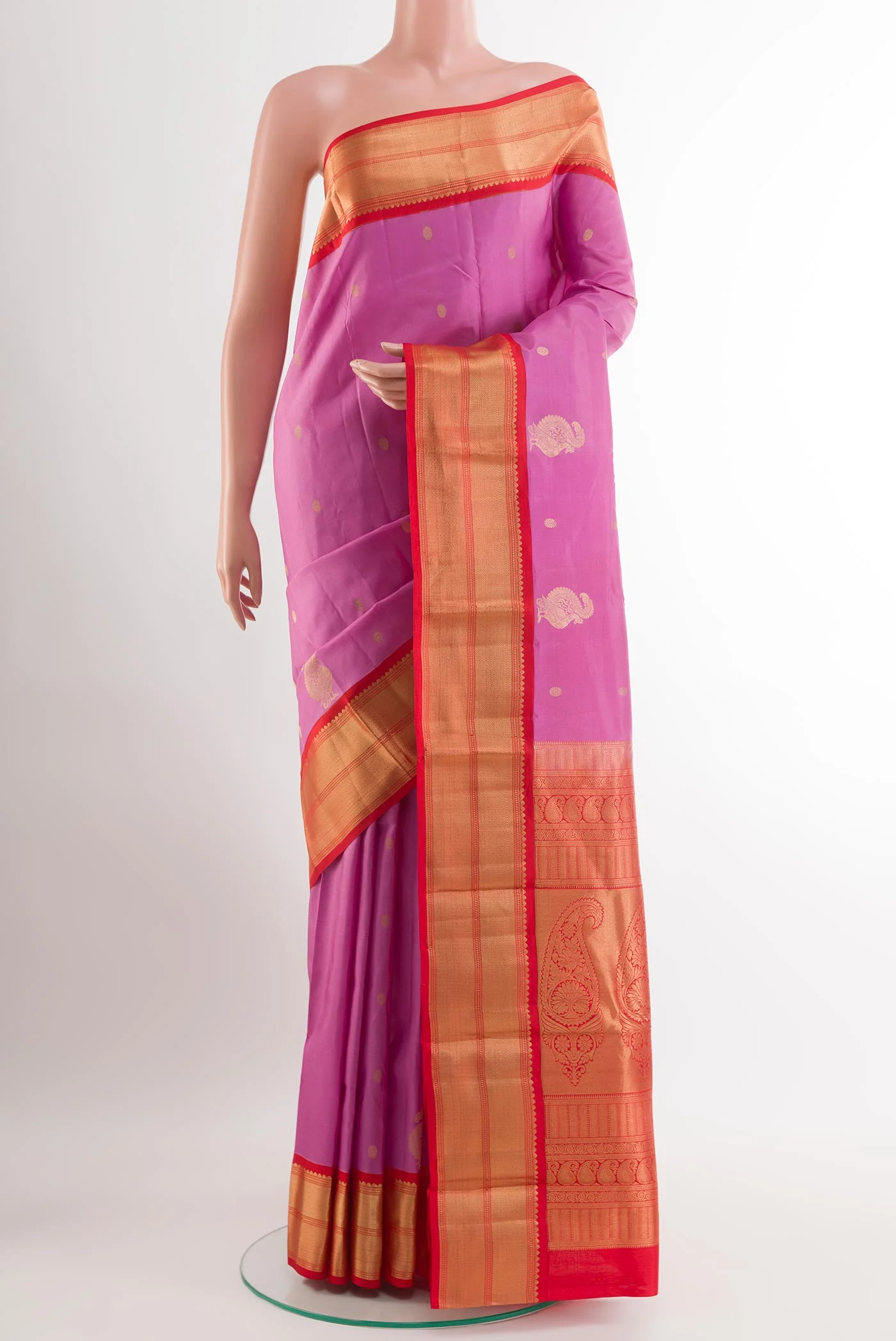 Lavender Kanchipuram Silk Saree