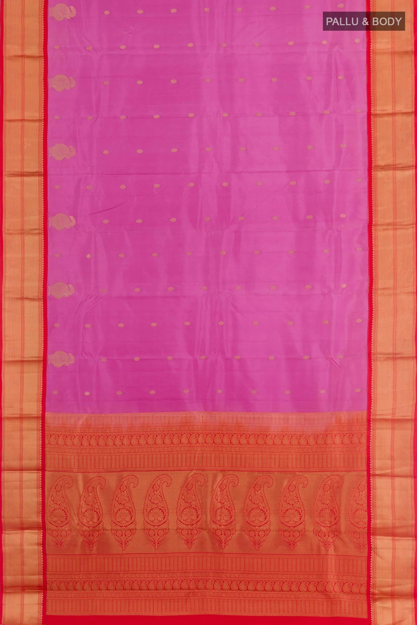 Lavender Kanchipuram Silk Saree - Image 3
