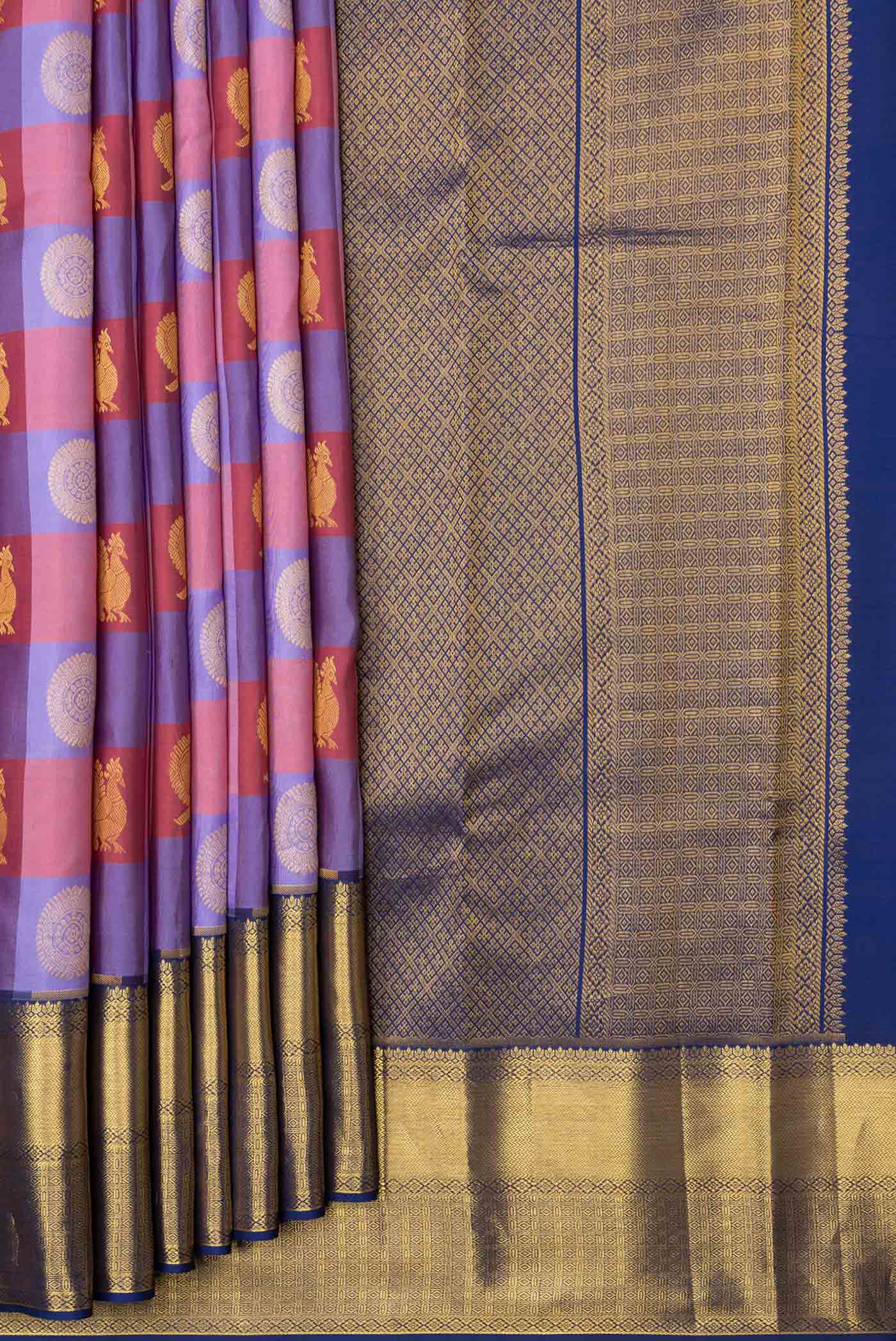 Multi Color Kanchipuram Saree - Image 4