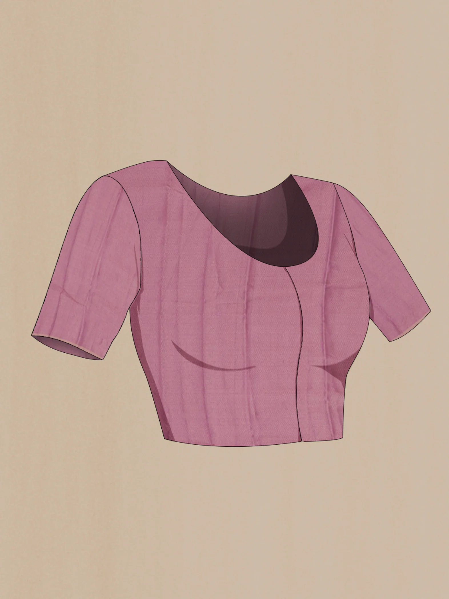 Lavender Mysore Crepe Saree - Image 4