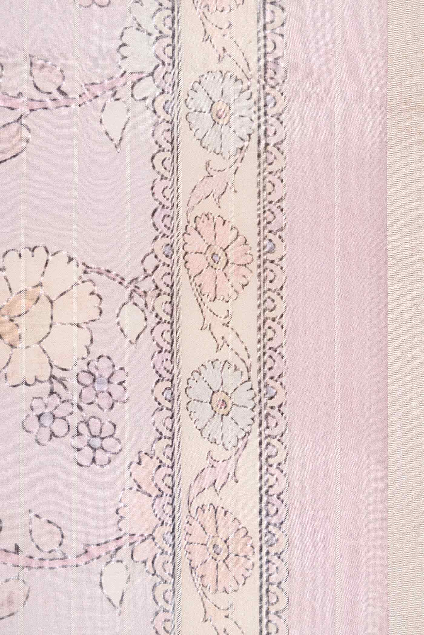 Lavender Organza Silk Saree - Image 3