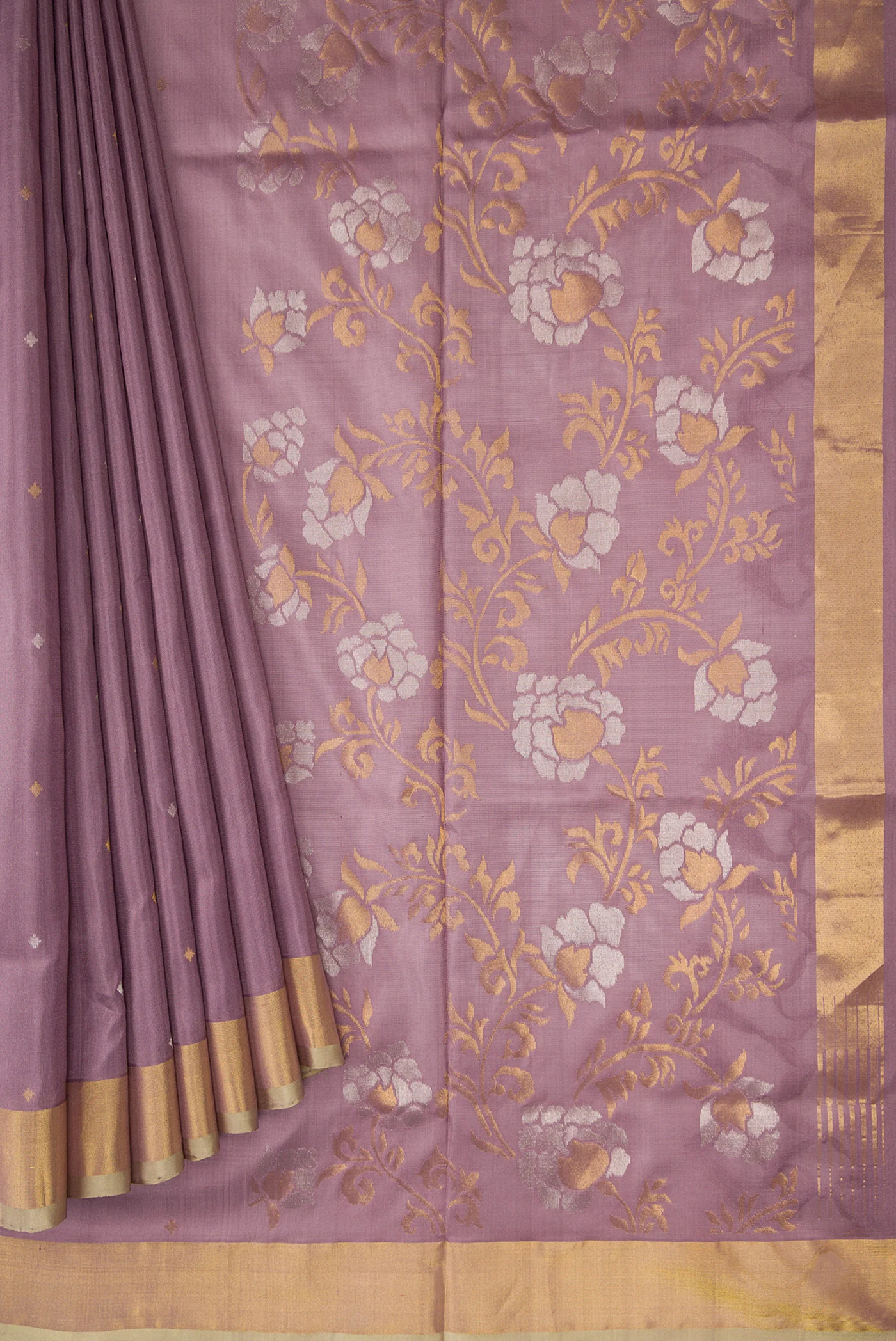 Lavender Uppada Silk Saree - Image 4