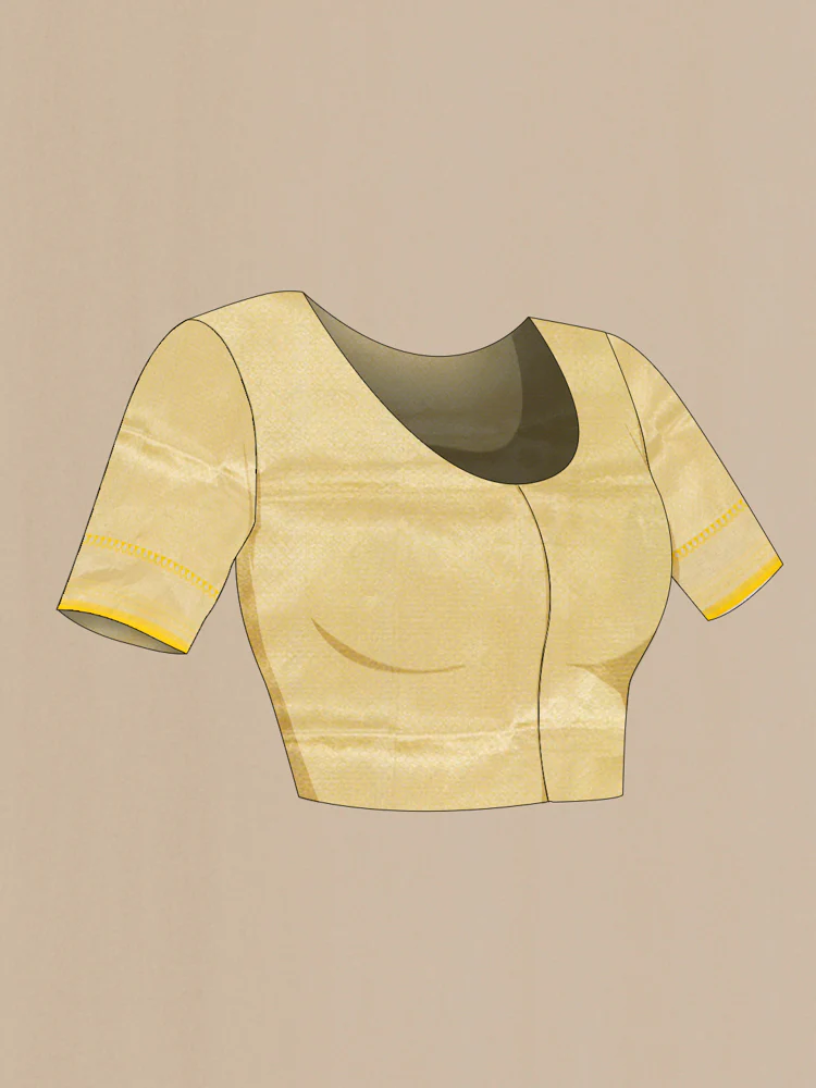 Lemon Yellow Banarasi Silk Saree - Image 4