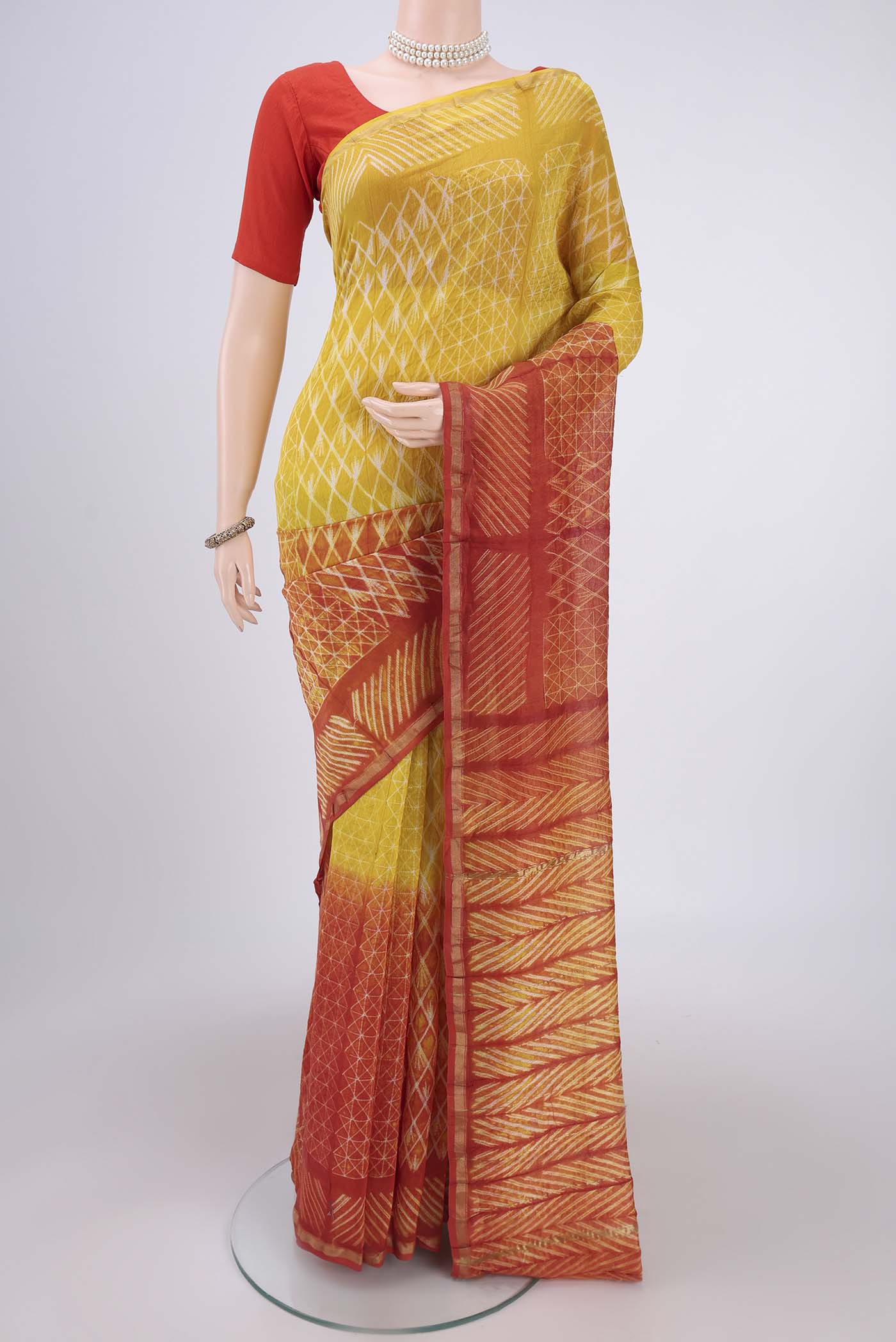 Multi Color Chanderi Silk Saree