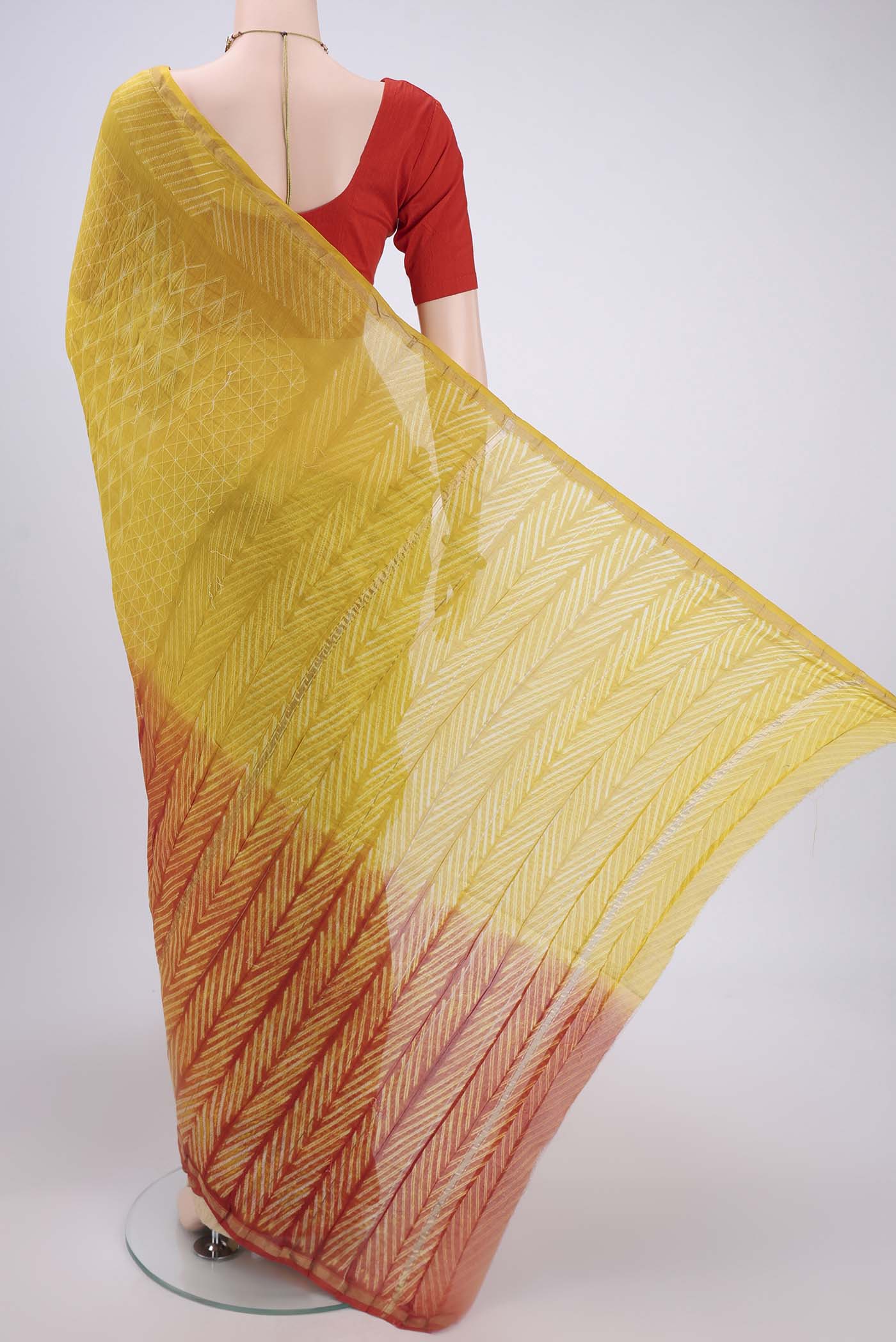 Multi Color Chanderi Silk Saree - Image 3