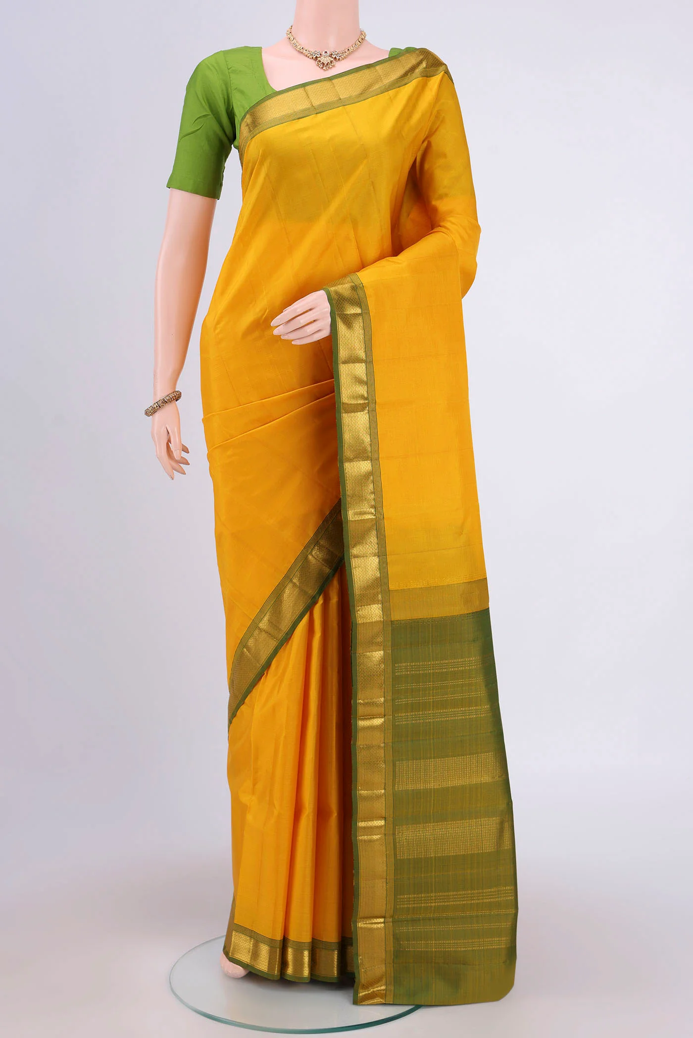 Yellow Kanjivaram Saree