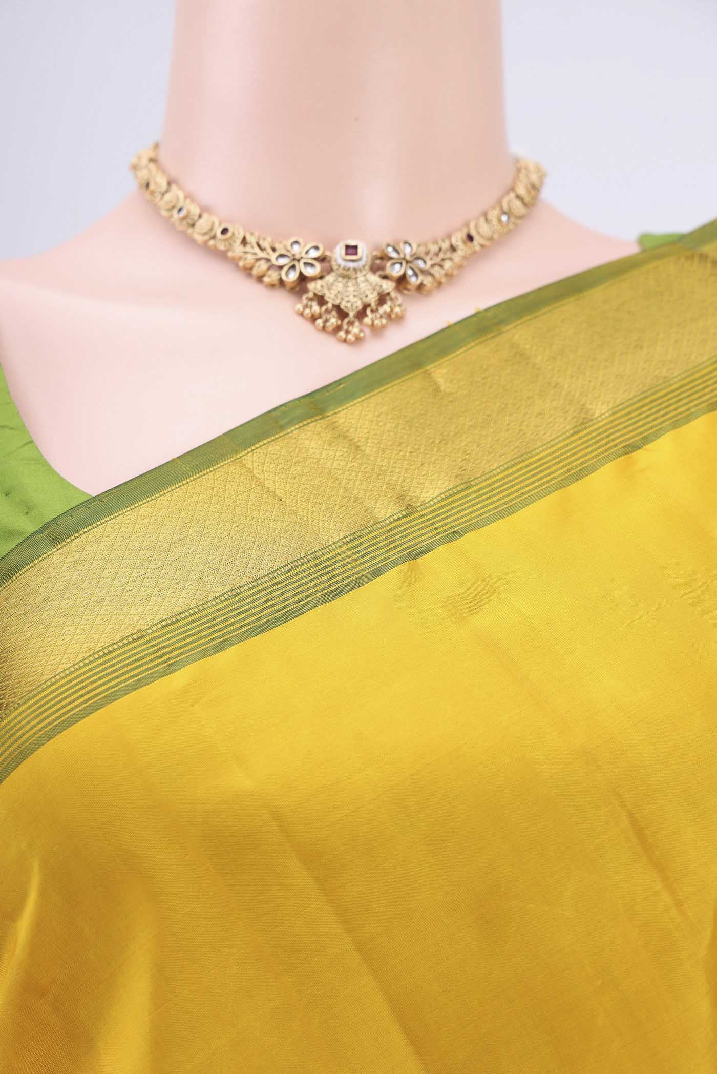 Yellow Kanjivaram Saree - Image 2