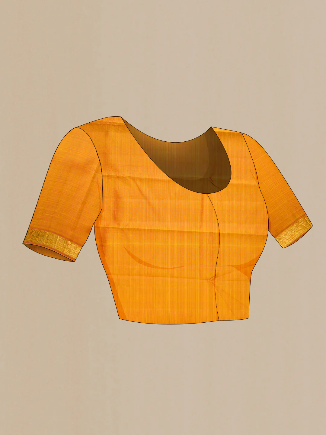 Lemon Yellow Kanjivaram Silk Saree - Image 5