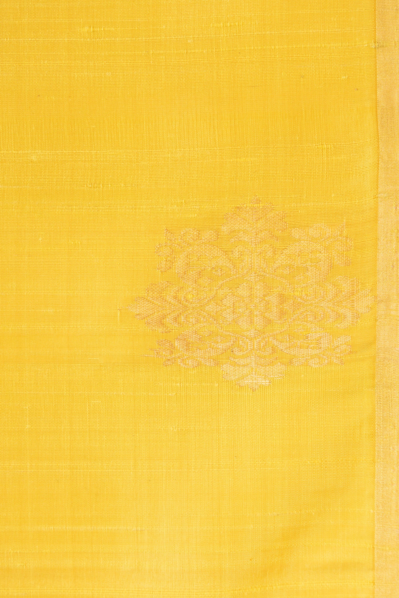 Lemon Yellow Raw Silk Saree - Image 3