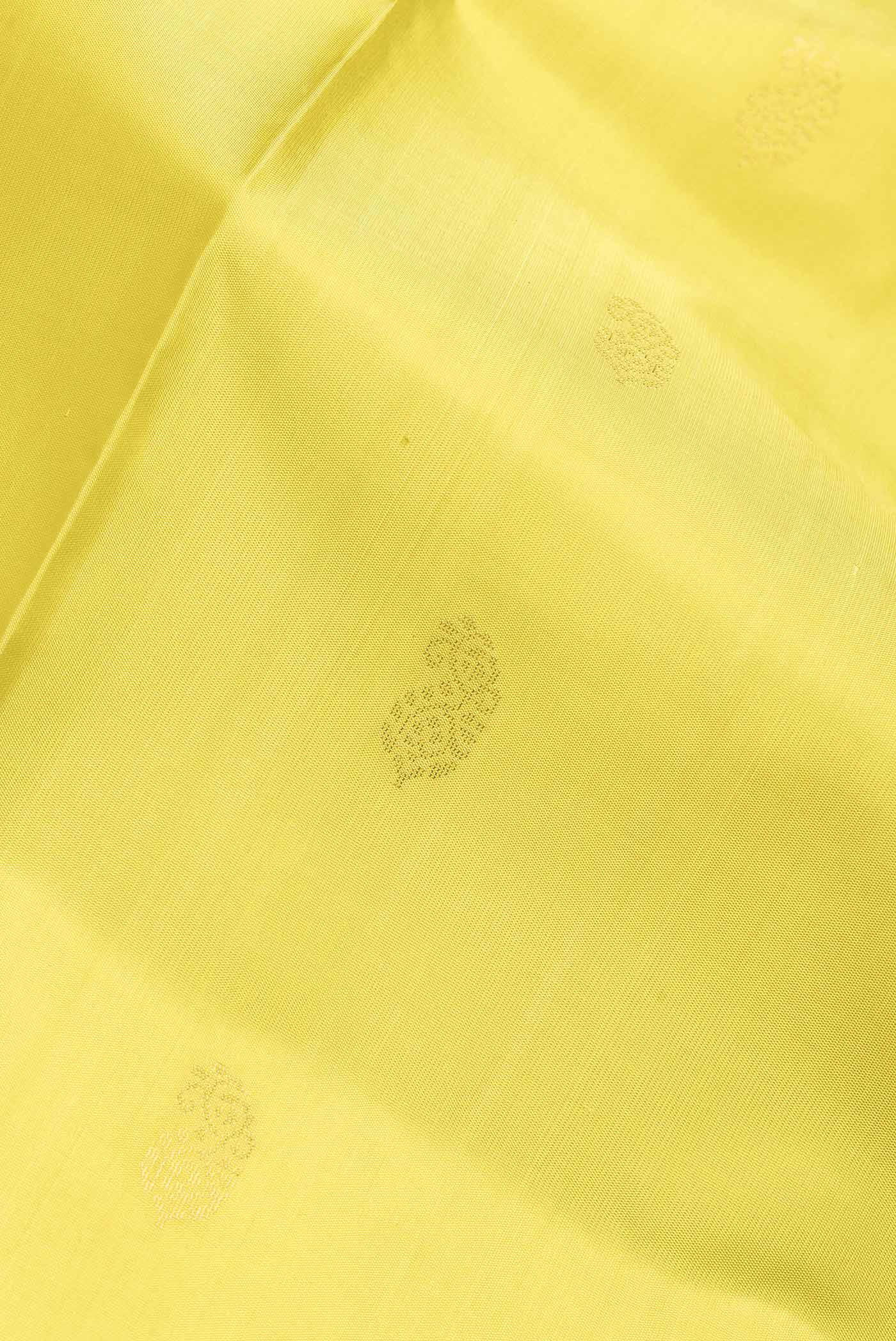 Lemon Yellow Soft Silk Saree - Image 2