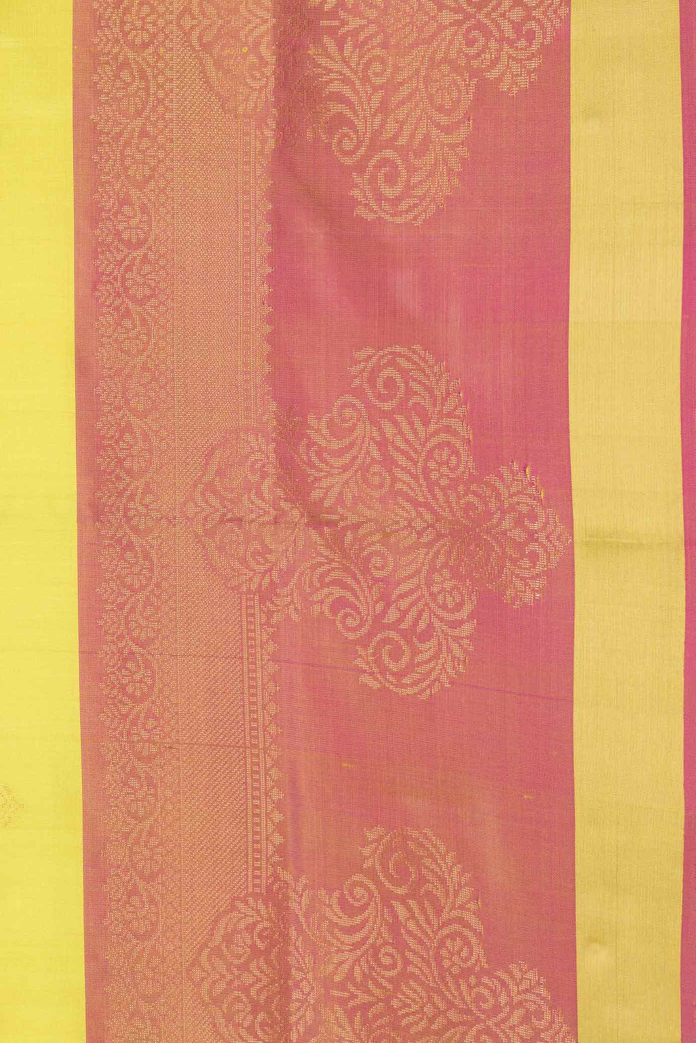 Lemon Yellow Soft Silk Saree - Image 3