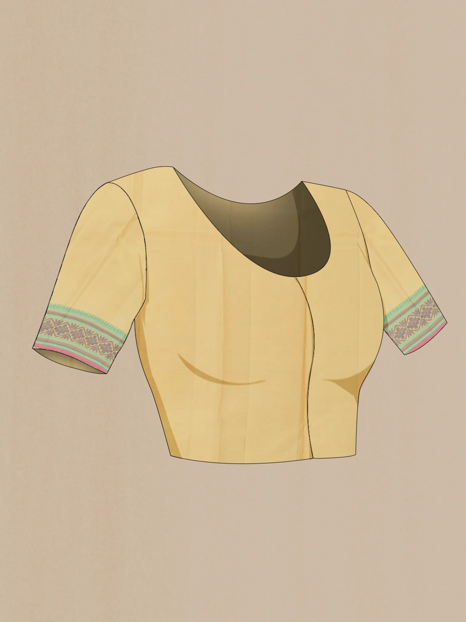 Yellow Kanchipuram Silk Saree - Image 2