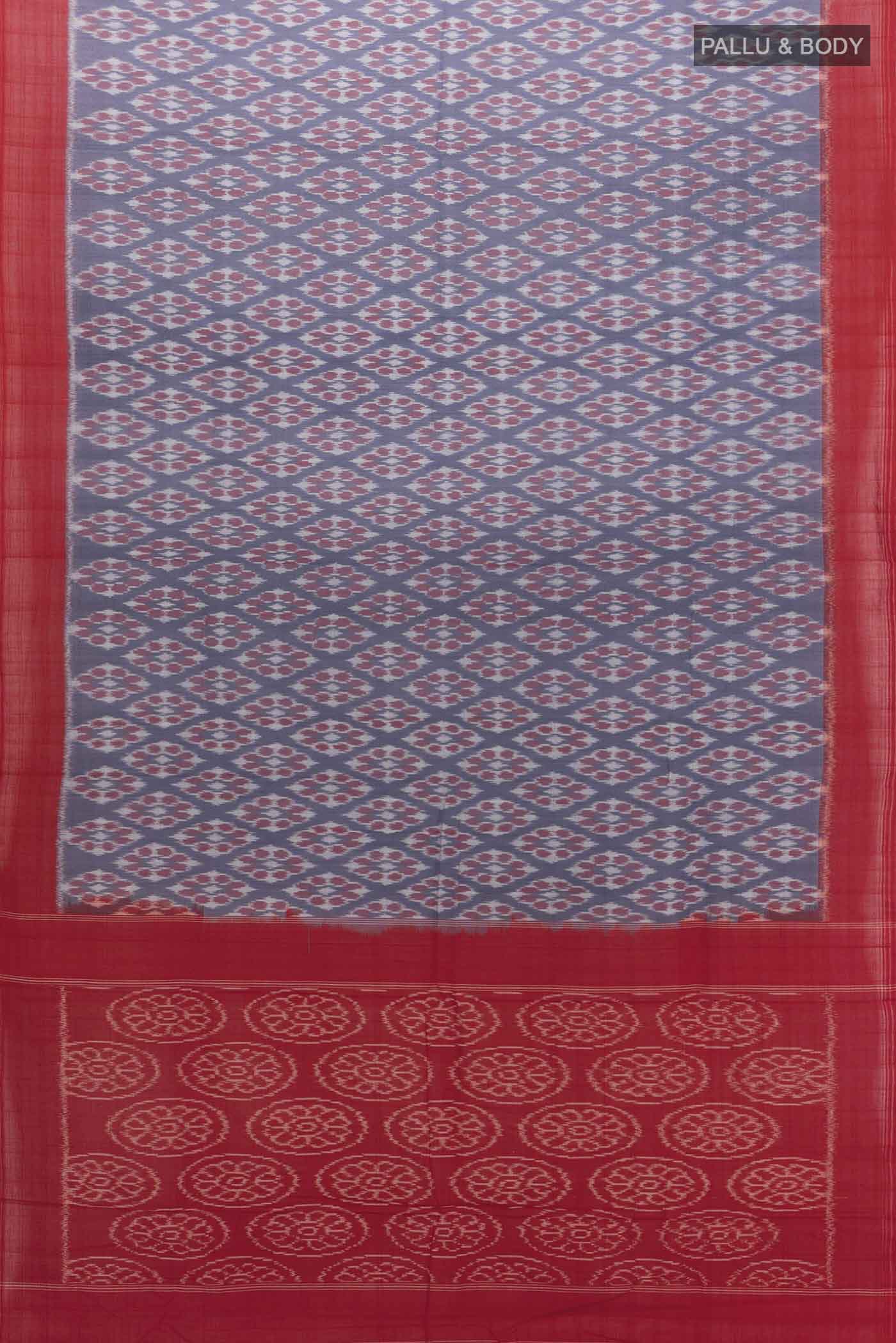 Blue Cotton Saree - Image 5