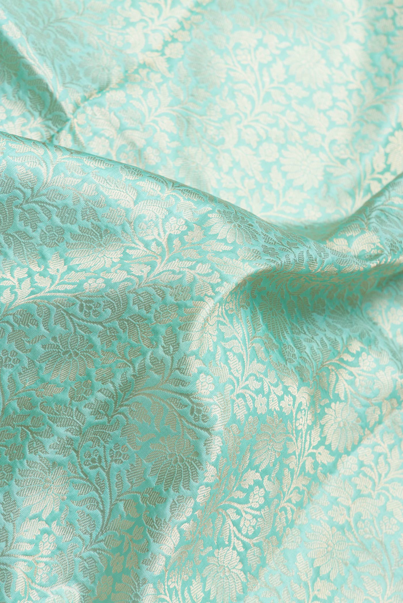 Light Blue Banarasi Silk Saree - Image 2
