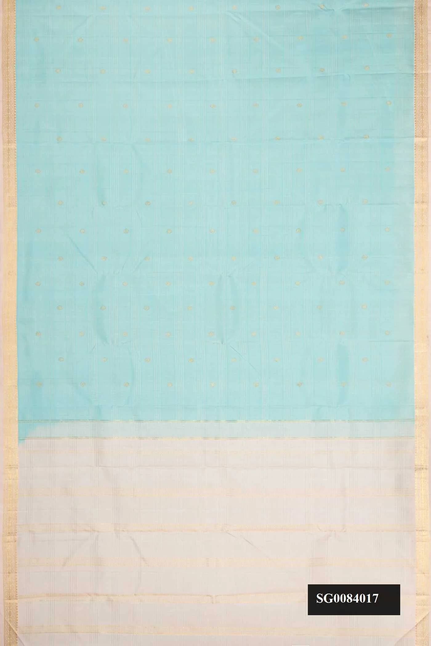 Light Blue Dual Tone Kanchipuram Silk Saree