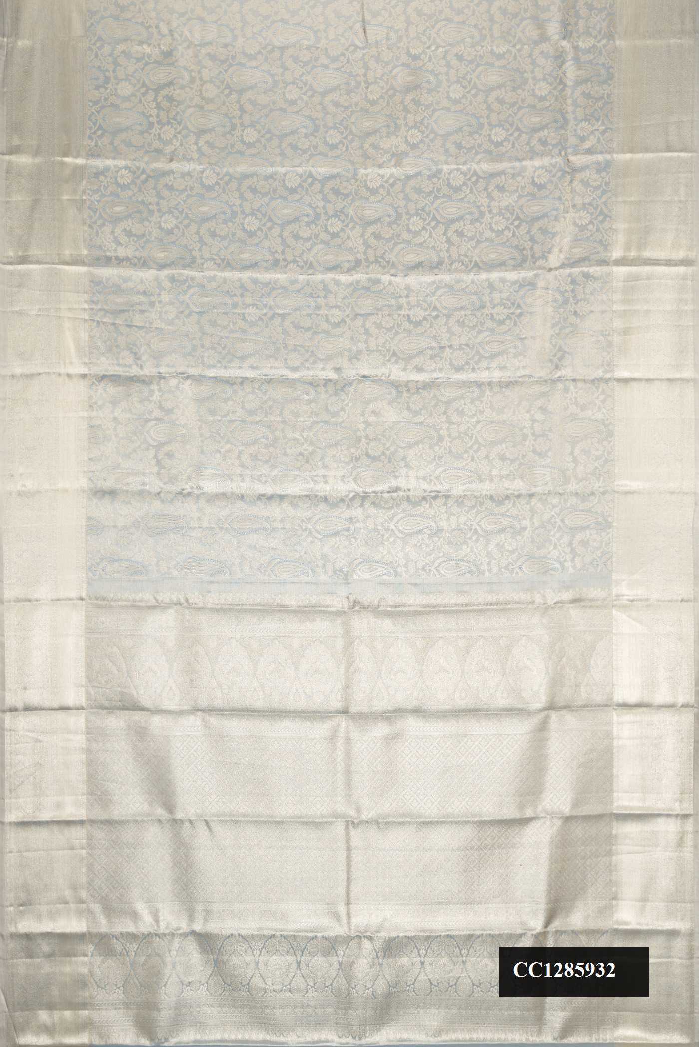 Light Blue Dual Tone Kanchipuram Tissue Silk Saree