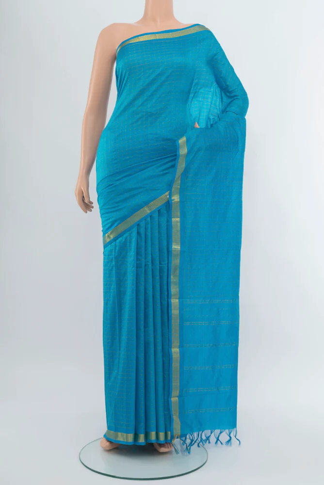 Blue Kanchipuram Silk Saree