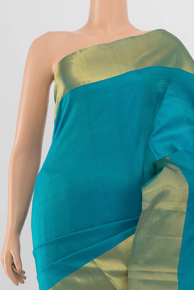 Blue Kanjivaram Silk Saree - Image 2