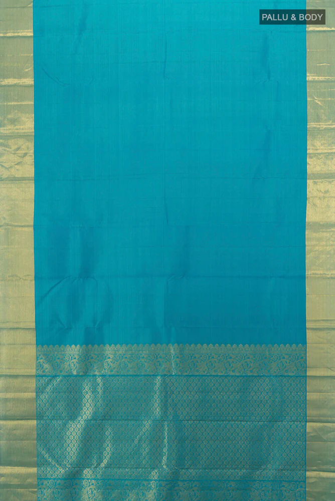 Blue Kanjivaram Silk Saree - Image 5